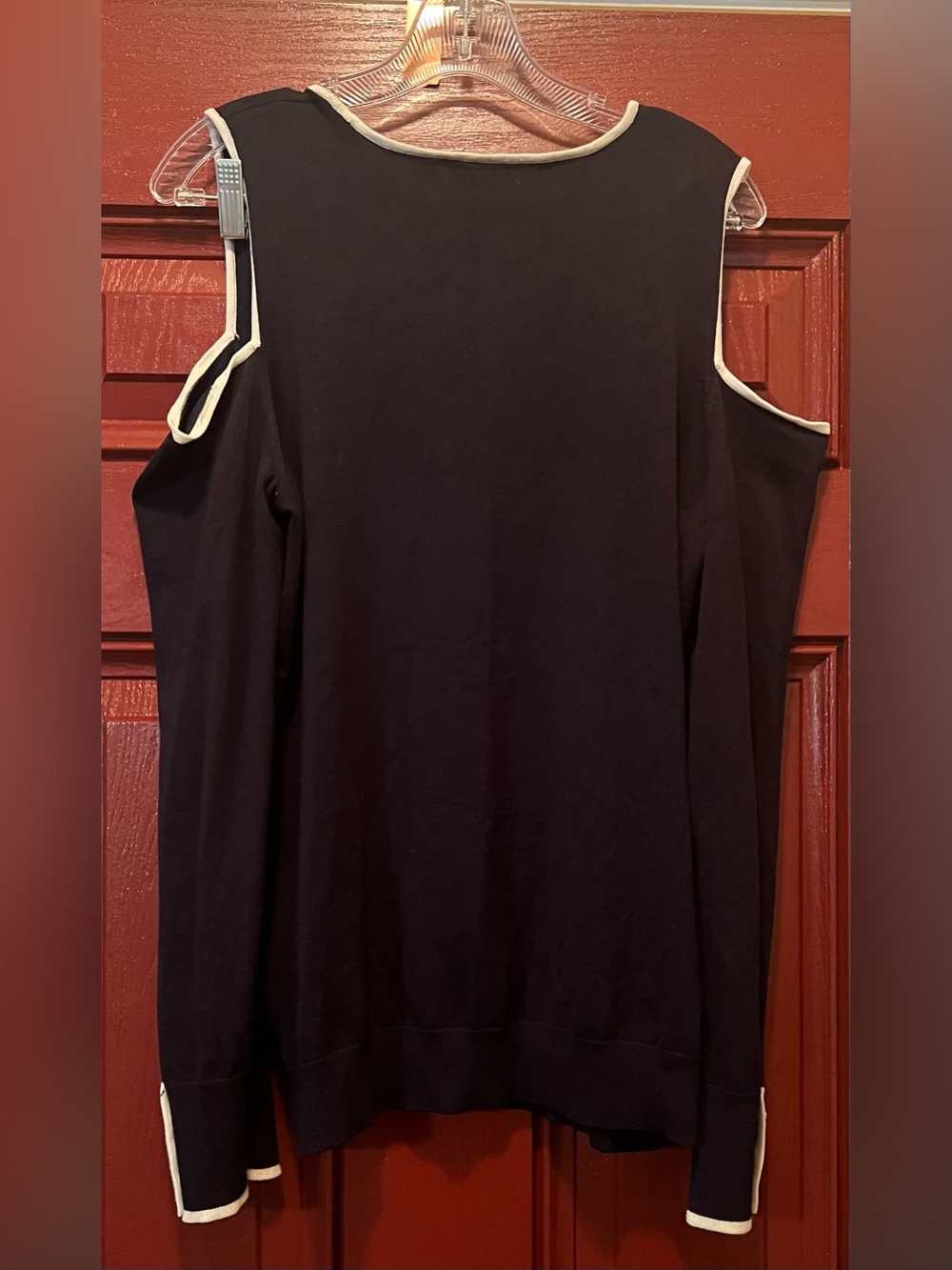 Calvin Klein Blue and White Top with Branded Tag